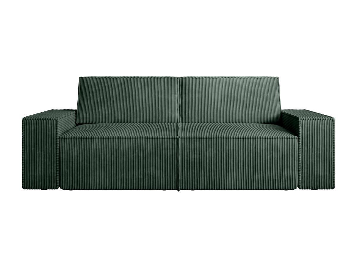 Vente-unique Sofa 3-Sitzer - Cord - Grün - AMELIA  