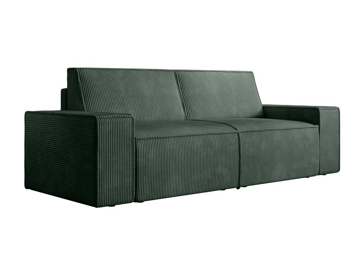 Vente-unique Sofa 3-Sitzer - Cord - Grün - AMELIA  