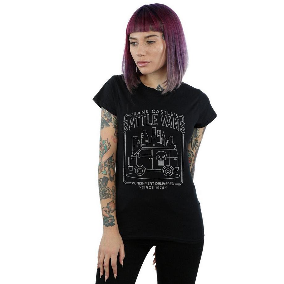 MARVEL The Punisher Frank Castle's Battle Vans T-Shirt  