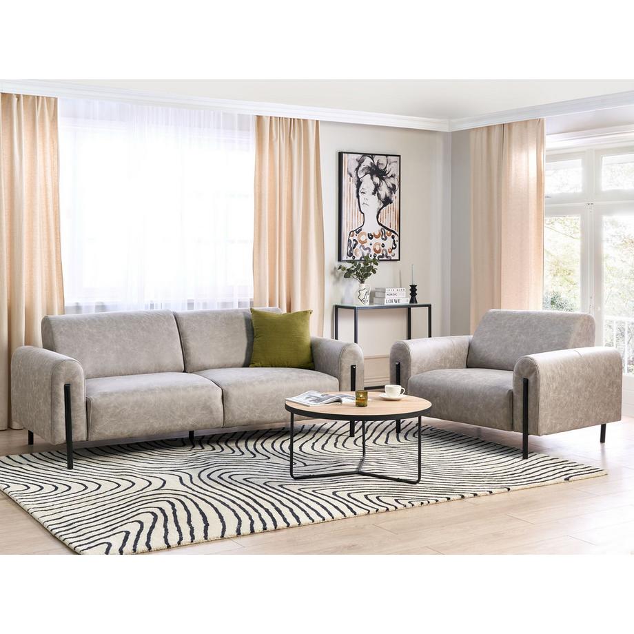 Beliani Ensemble de salon en Tissu Traditionnel ASKIM  