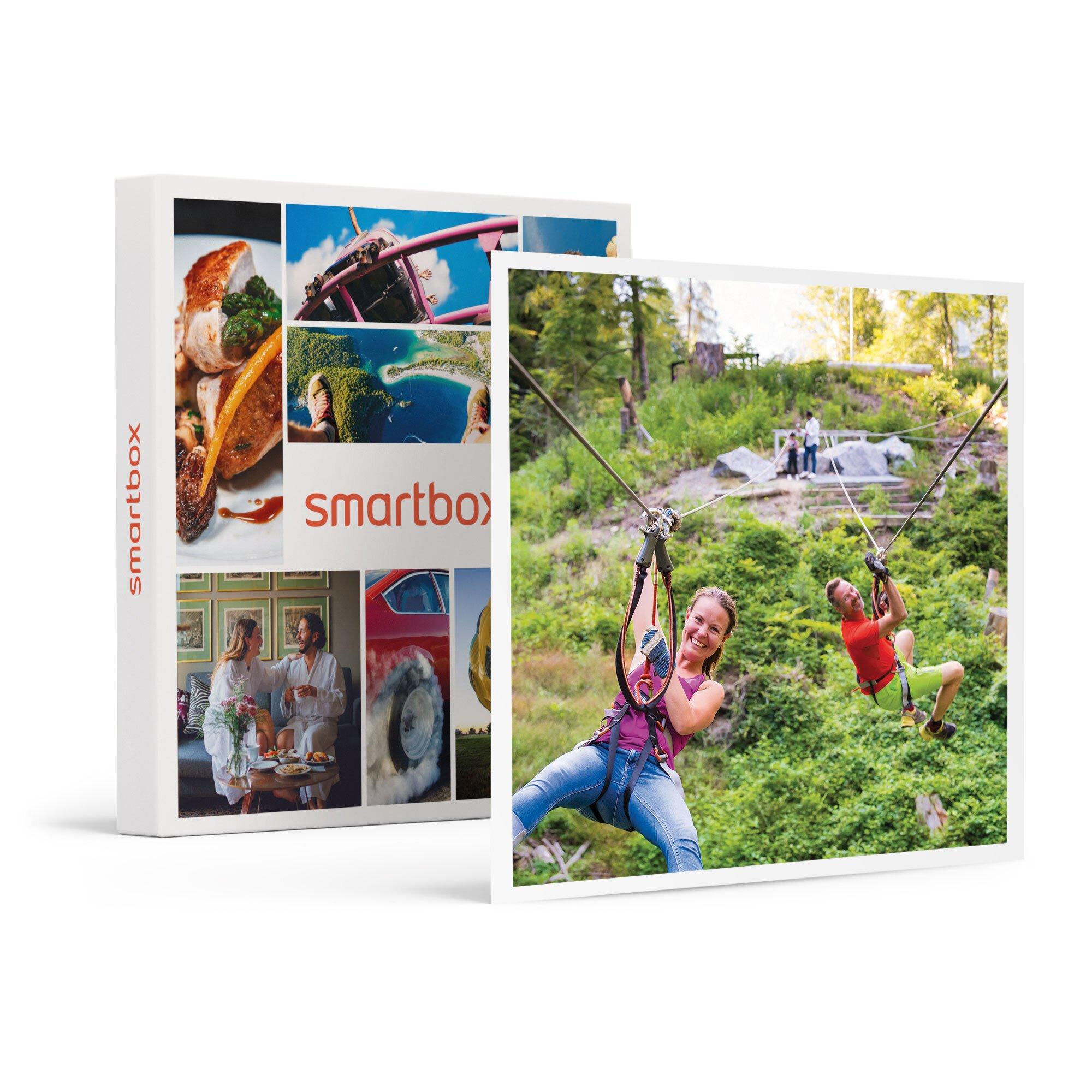 Smartbox  Activité de plein air à Interlaken : accès à 9 parcours d’accrobranche pour 2 adultes avec briefing - Coffret Cadeau 