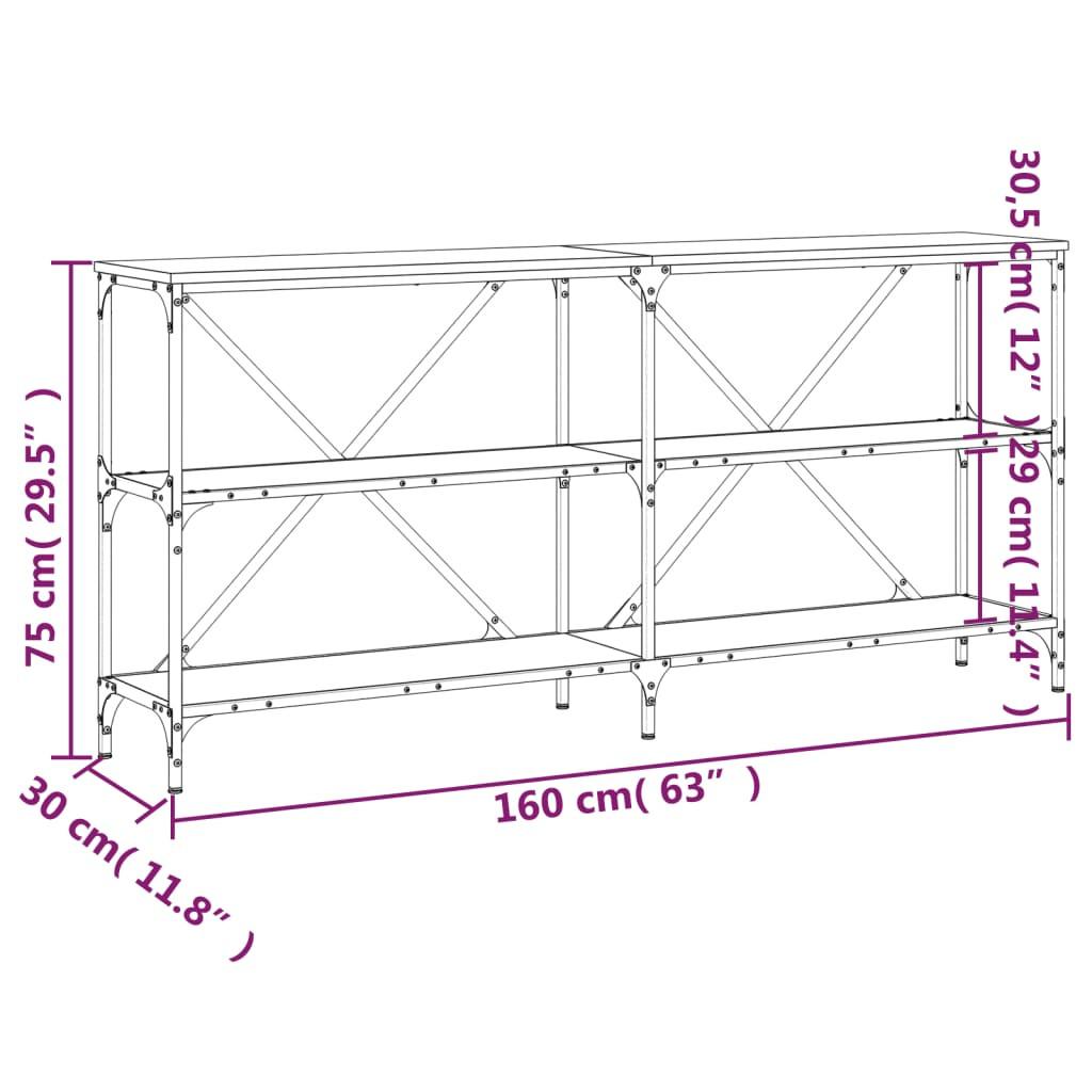 VidaXL Table console bois d'ingénierie  