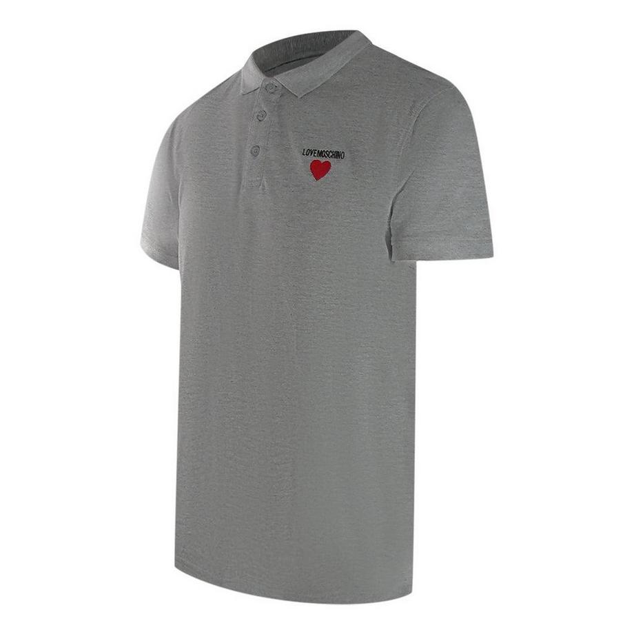 LOVE MOSCHINO Polo Manches Courtes avec Logo et Motif Cœur  