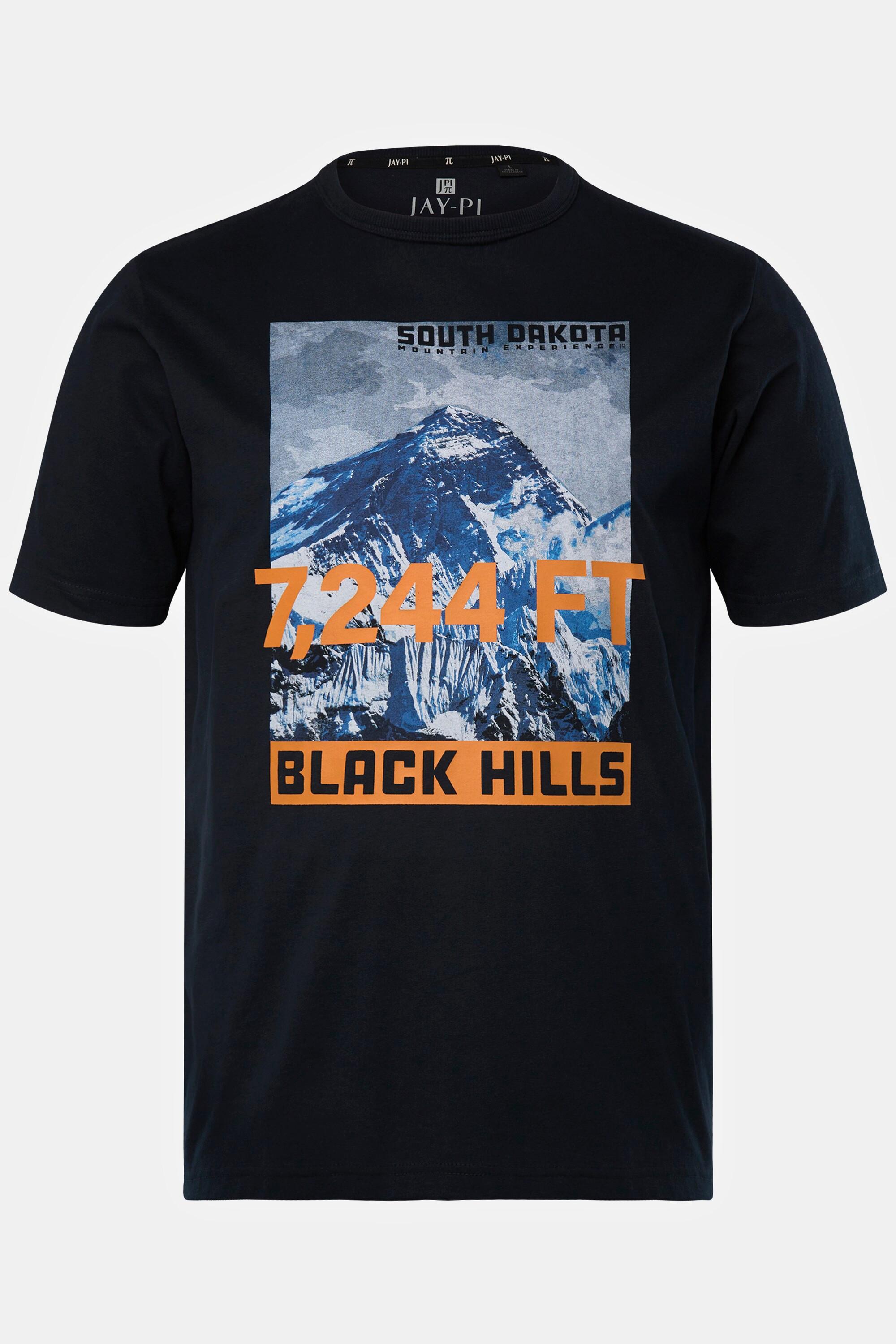 JP1880  Maglia per l'outdoor con stampa "BLACK HILLS", QuickDry e mezze maniche 