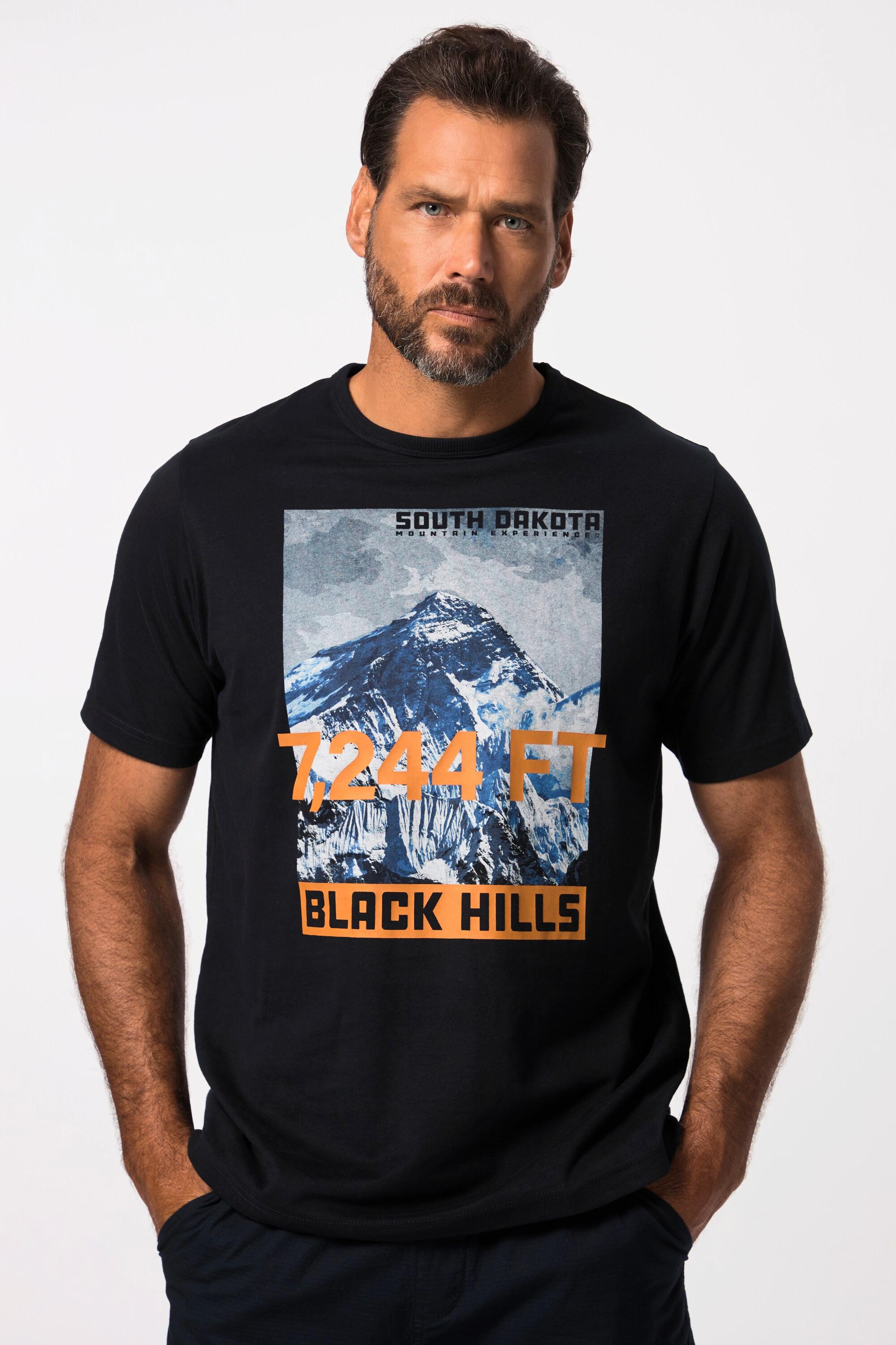 JP1880  Maglia per l'outdoor con stampa "BLACK HILLS", QuickDry e mezze maniche 