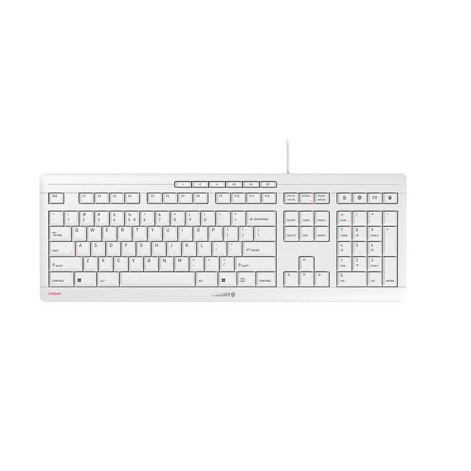 CHERRY STREAM Tastatur USB QWERTY Englisch Weiß
