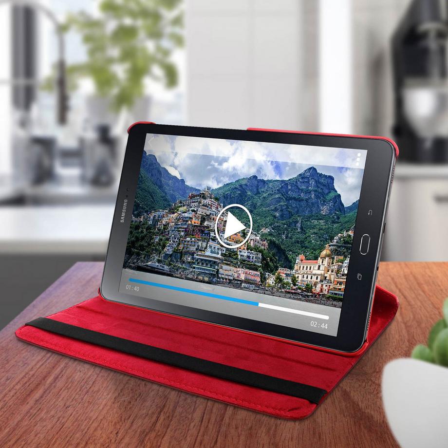 Avizar  360 Grad Hülle Galaxy Tab S2 9.7 Rot 