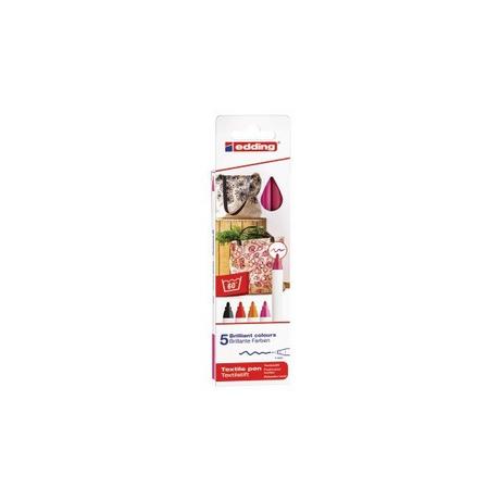 Edding EDDING Textilstift 4600 3946 Warm Color 5 Stück  