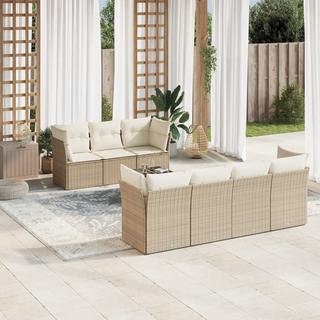 VidaXL set divano da giardino Polirattan  