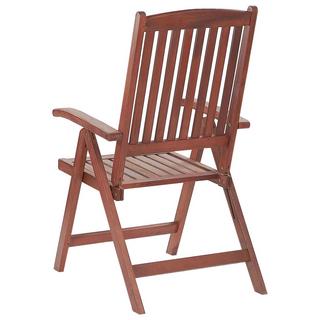 Beliani Lot de 2 chaises de jardin avec coussins en Acacia Moderne TOSCANA  