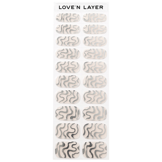 Lovenlayer  Nagelfolie Sweet Swirl Shiny Silver 