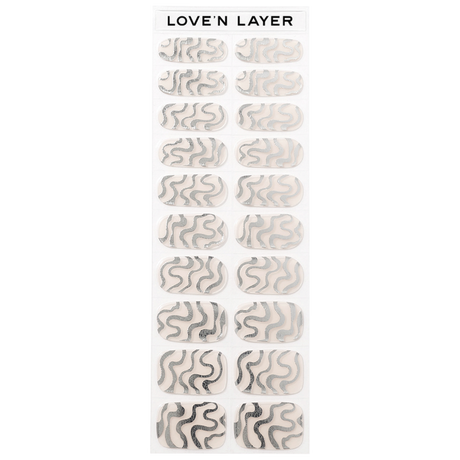 Lovenlayer  Nagelfolie Sweet Swirl Shiny Silver 