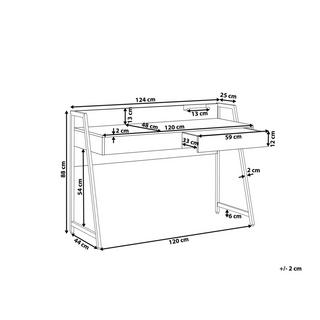 Beliani Table de bureau en Panneau de particules Industriel HARWICH  