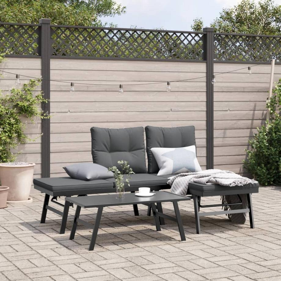 VidaXL Gartenbank stahl  