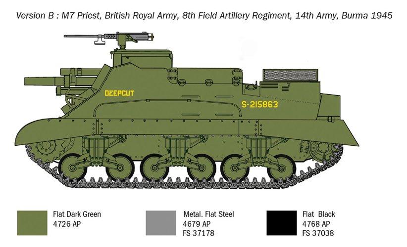 Italeri  US M-7 Priest Howitzer Self-Prop 