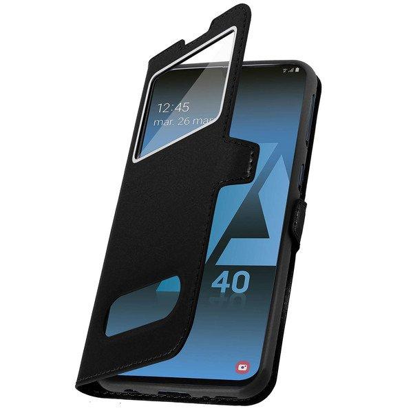 Avizar  Doppelfenster Cover Galaxy A40 Schwarz 