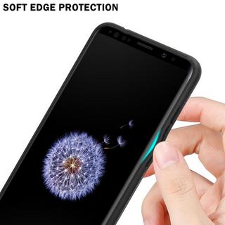 Cadorabo  Housse compatible avec Samsung Galaxy S9 - Aspect rayé - Coque de protection en silicone TPU et dos en verre trempé 