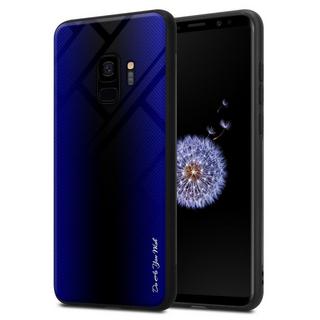 Cadorabo  Housse compatible avec Samsung Galaxy S9 - Aspect rayé - Coque de protection en silicone TPU et dos en verre trempé 