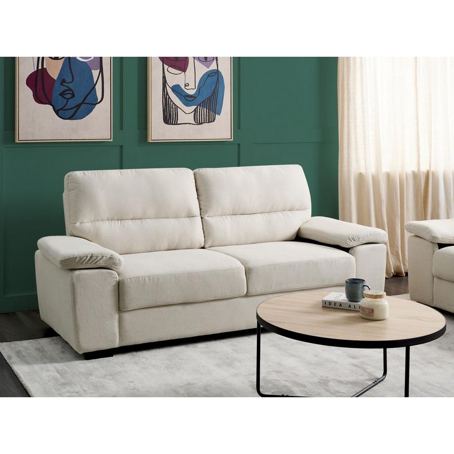 Beliani 3 Sitzer Sofa aus Stoff Skandinavisch VOGAR  