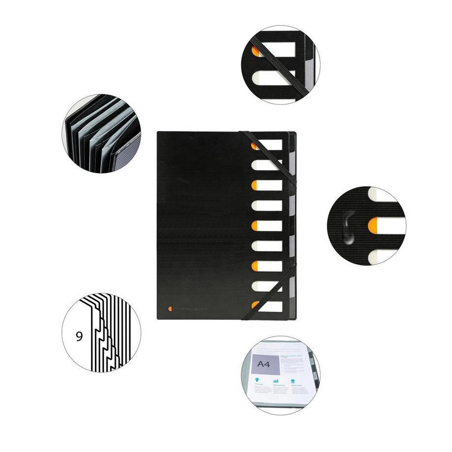 Exacompta EXACOMPTA EXACTIVE Harmonika A4 55334E schwarz  