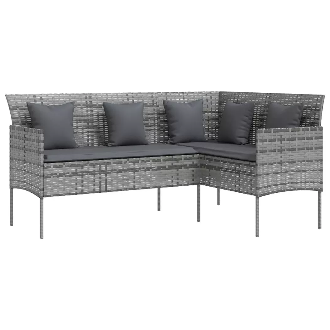 VidaXL - Gartensofa poly-rattan, One Size, Grau