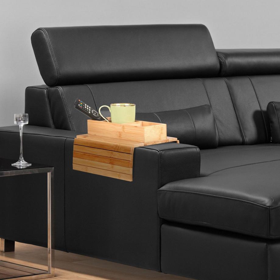 Northix Sofatablett aus Bambus mit 3 Fächern  