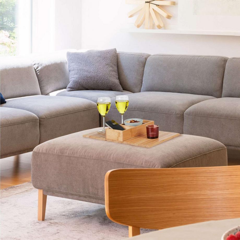 Northix Sofatablett aus Bambus mit 3 Fächern  