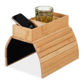 Northix Plateau de canapé en bambou à 3 compartiments  