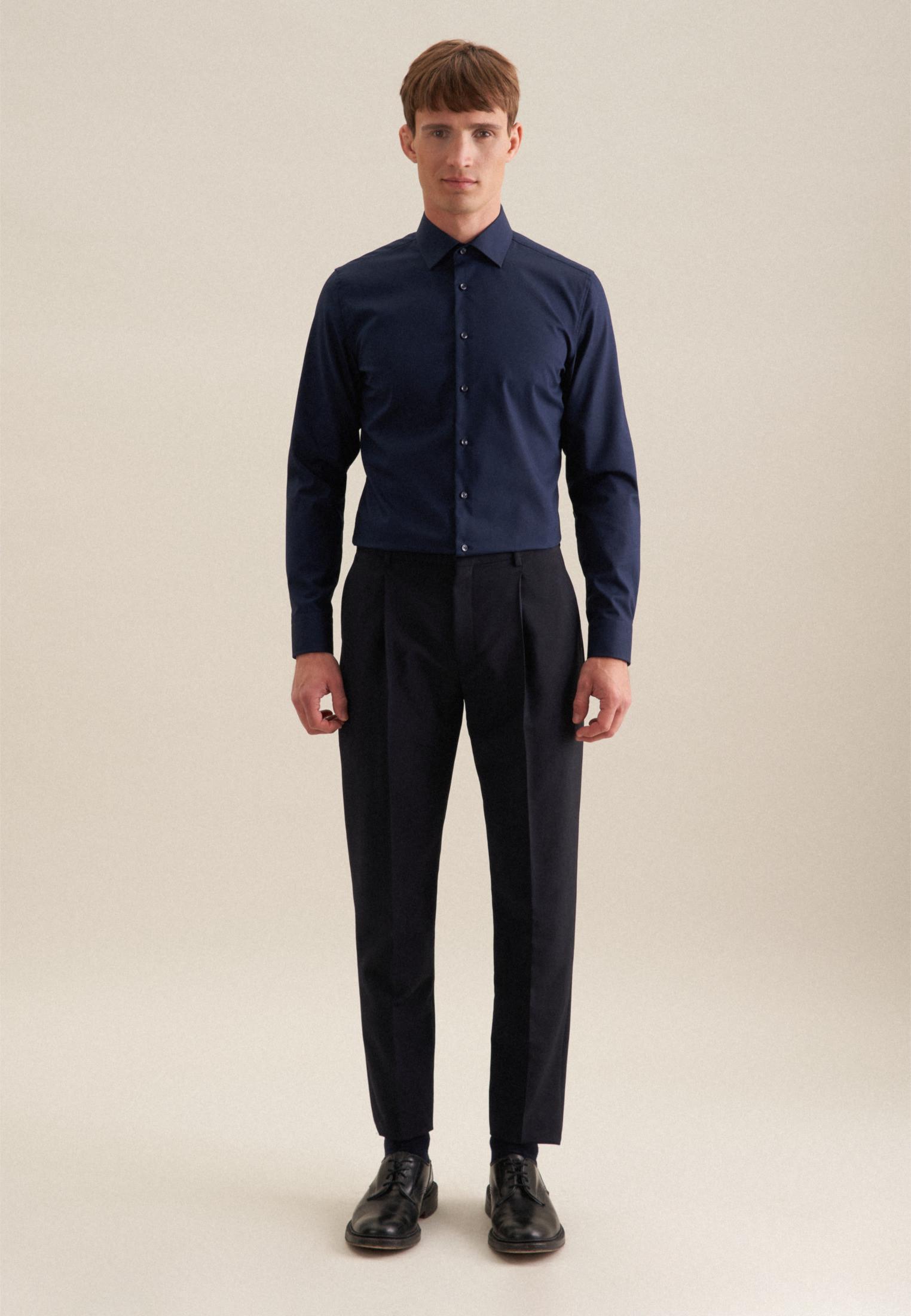 Seidensticker Chemise Business Slim Fit Manche longue Uni  