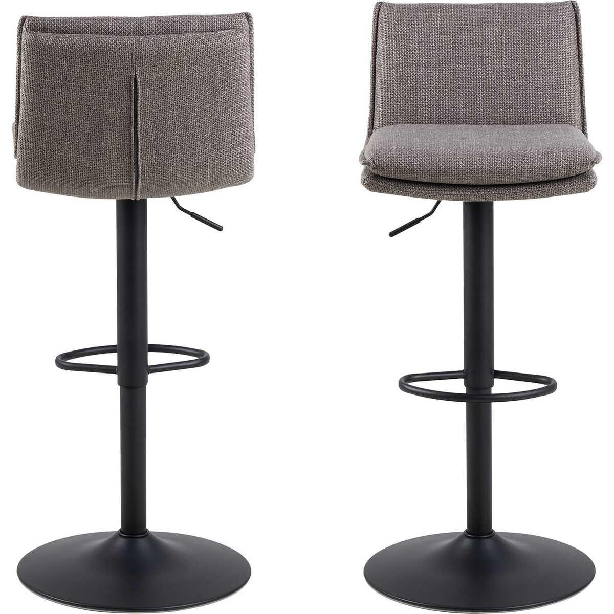 mutoni Tabouret de bar Fauna gris-brun pivotant 107 (1 pièce)  