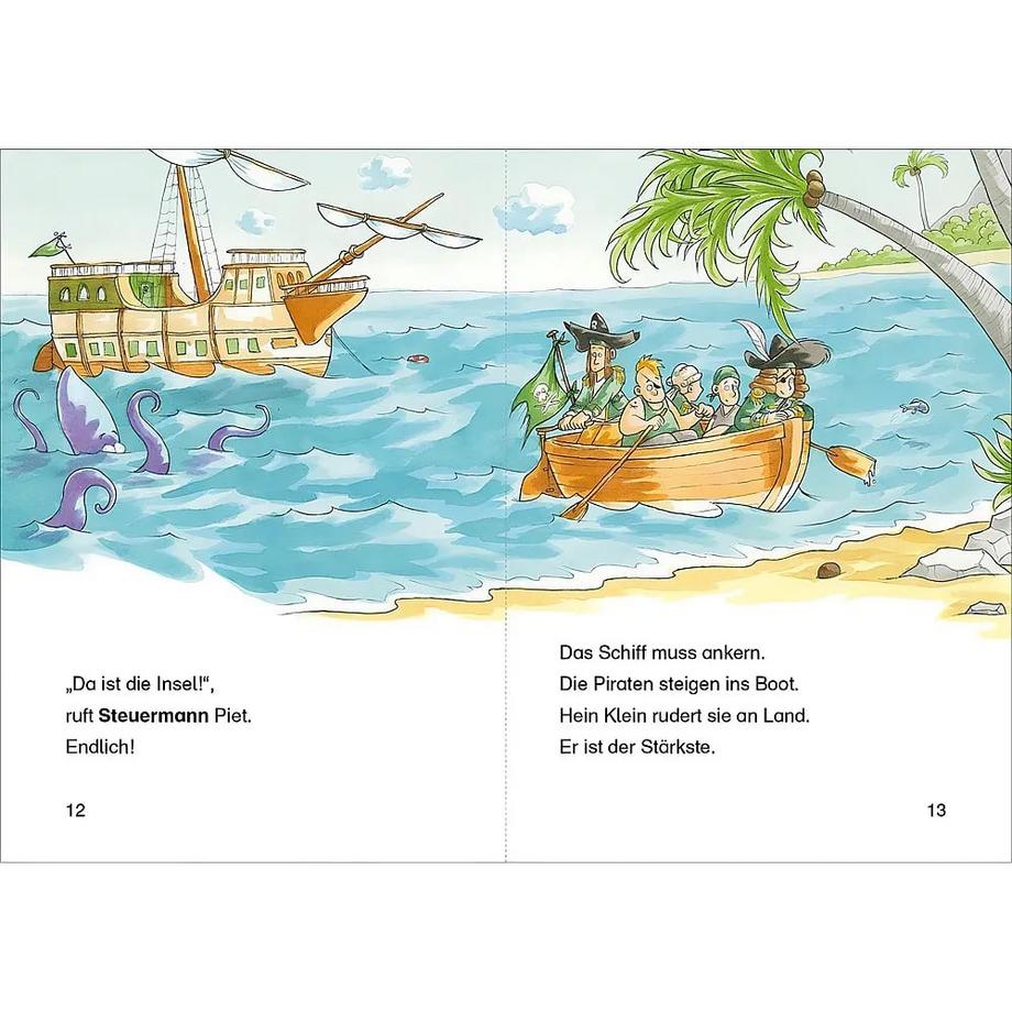 Leselöwen 1. Klasse - Der Goldschatz der Piraten Grimm, Sandra; Loewe Erstlesebücher (Hrsg.); Rupp, Dominik (Illustrationen) Gebundene Ausgabe 