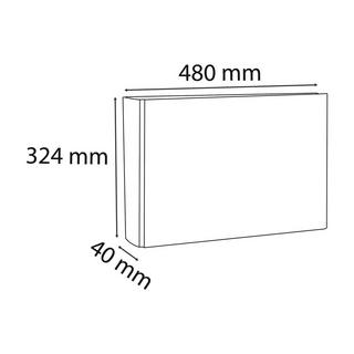 Exacompta Classeur rembordé PVC dos rond 4 anneaux 30mm - A3 horizontal  