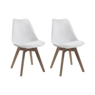 Vente-unique Lot de 2 chaises JODY Polypropylène Hêtre  