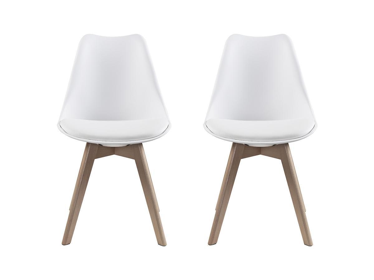 Vente-unique Lot de 2 chaises JODY Polypropylène Hêtre  