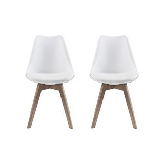 Vente-unique Lot de 2 chaises JODY Polypropylène Hêtre  