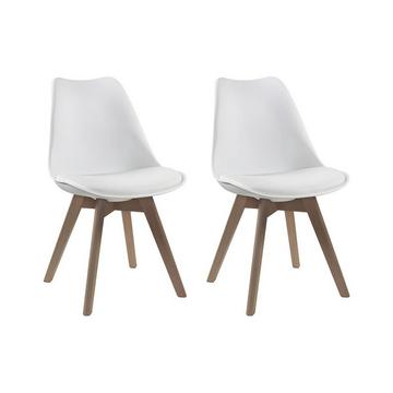 Lot de 2 chaises JODY Polypropylène Hêtre