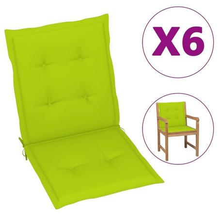 VidaXL Coussins de chaise de jardin 6 pcs tissu  