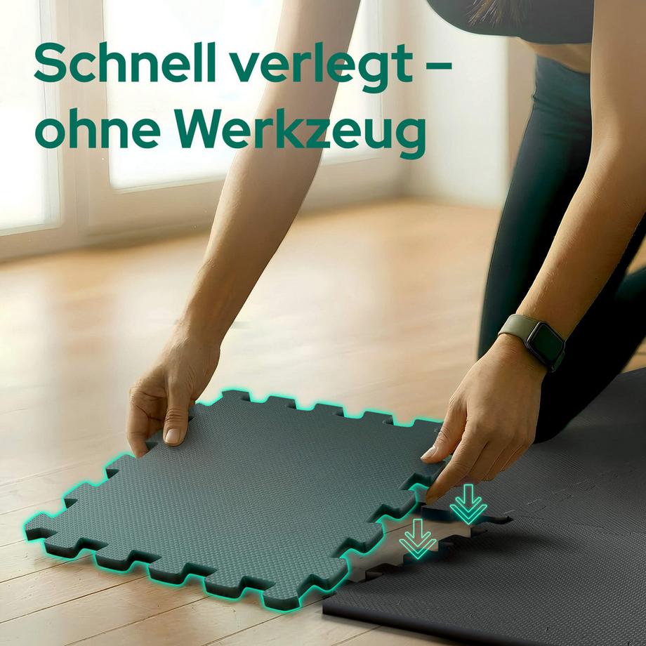 Arebos  54x Puzzlematte Bodenschutzmatte Spielmatte 