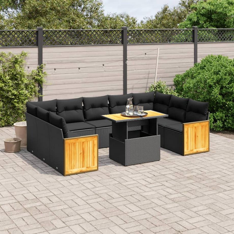 VidaXL set divano da giardino Polirattan  