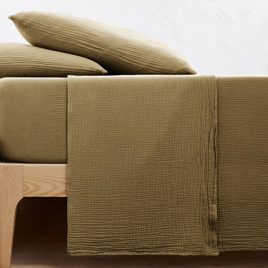 La Redoute Intérieurs Kumla Drap Plat Mousseline de Coton  