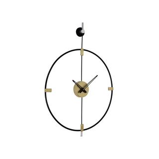Vente-unique Horloge murale en métal - D. 47 cm - Noir - HAMONA  