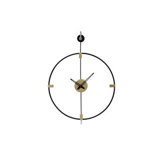 Vente-unique Horloge murale en métal - D. 47 cm - Noir - HAMONA  