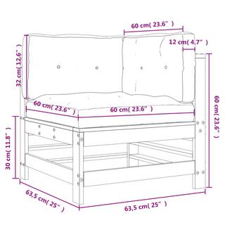 VidaXL Canapé d'angle bois  