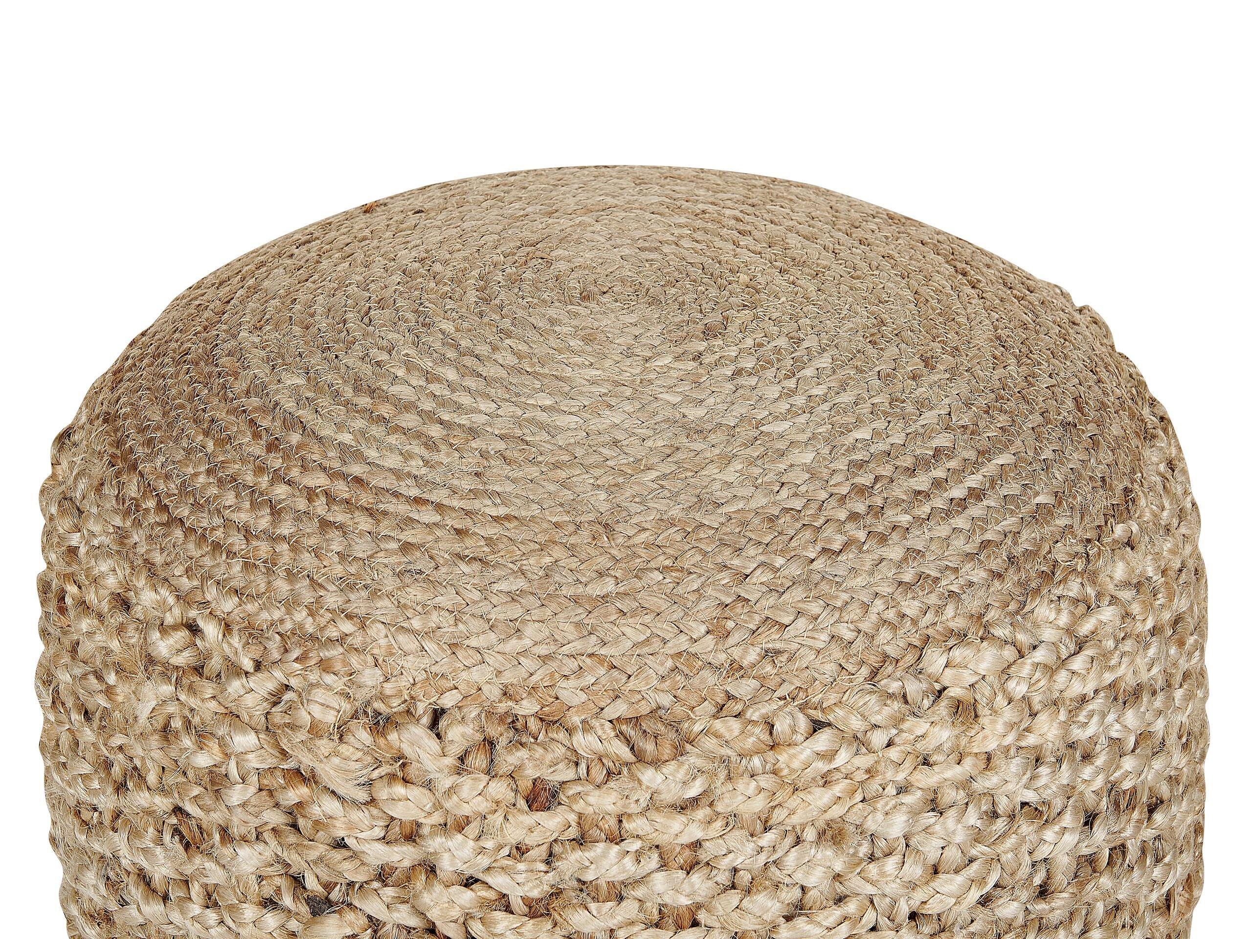 Beliani Pouf en Jute Boho DINNI  