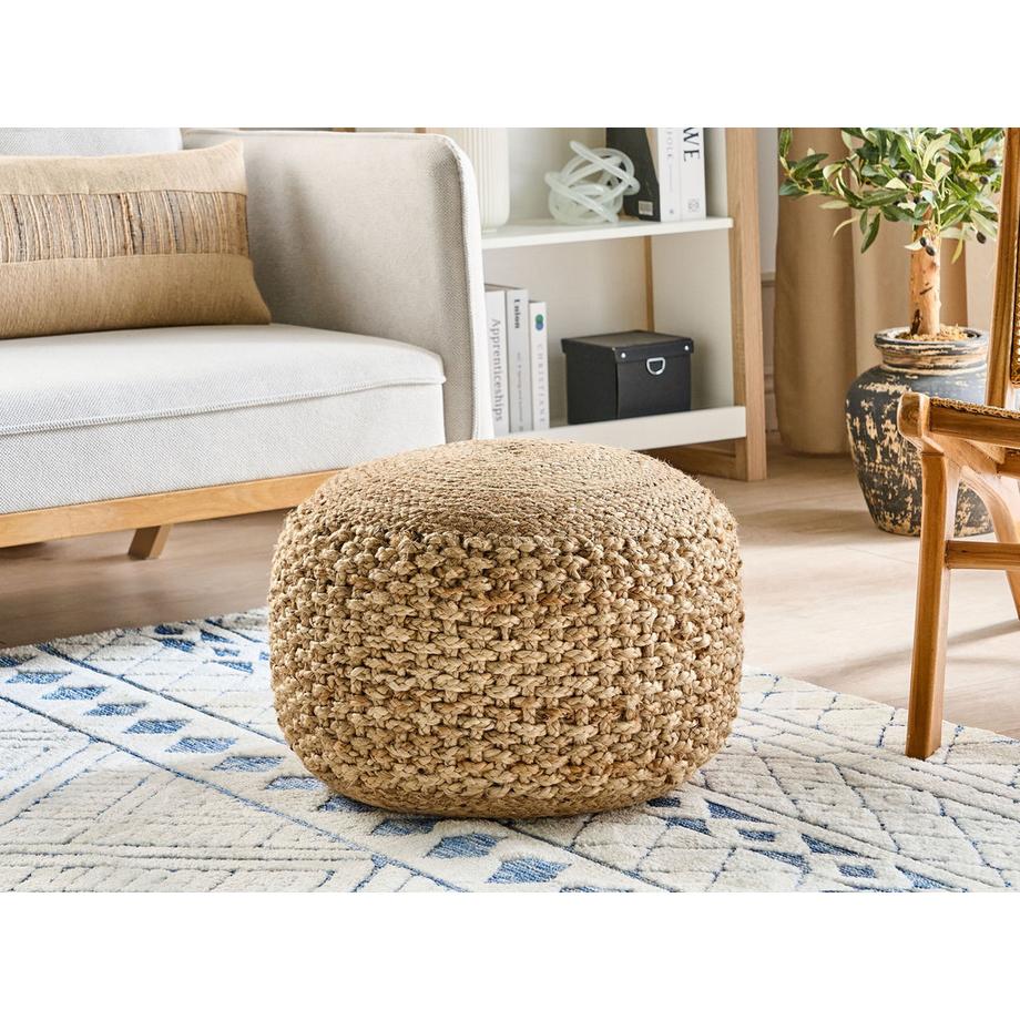 Beliani Pouf en Iuta Boho DINNI  