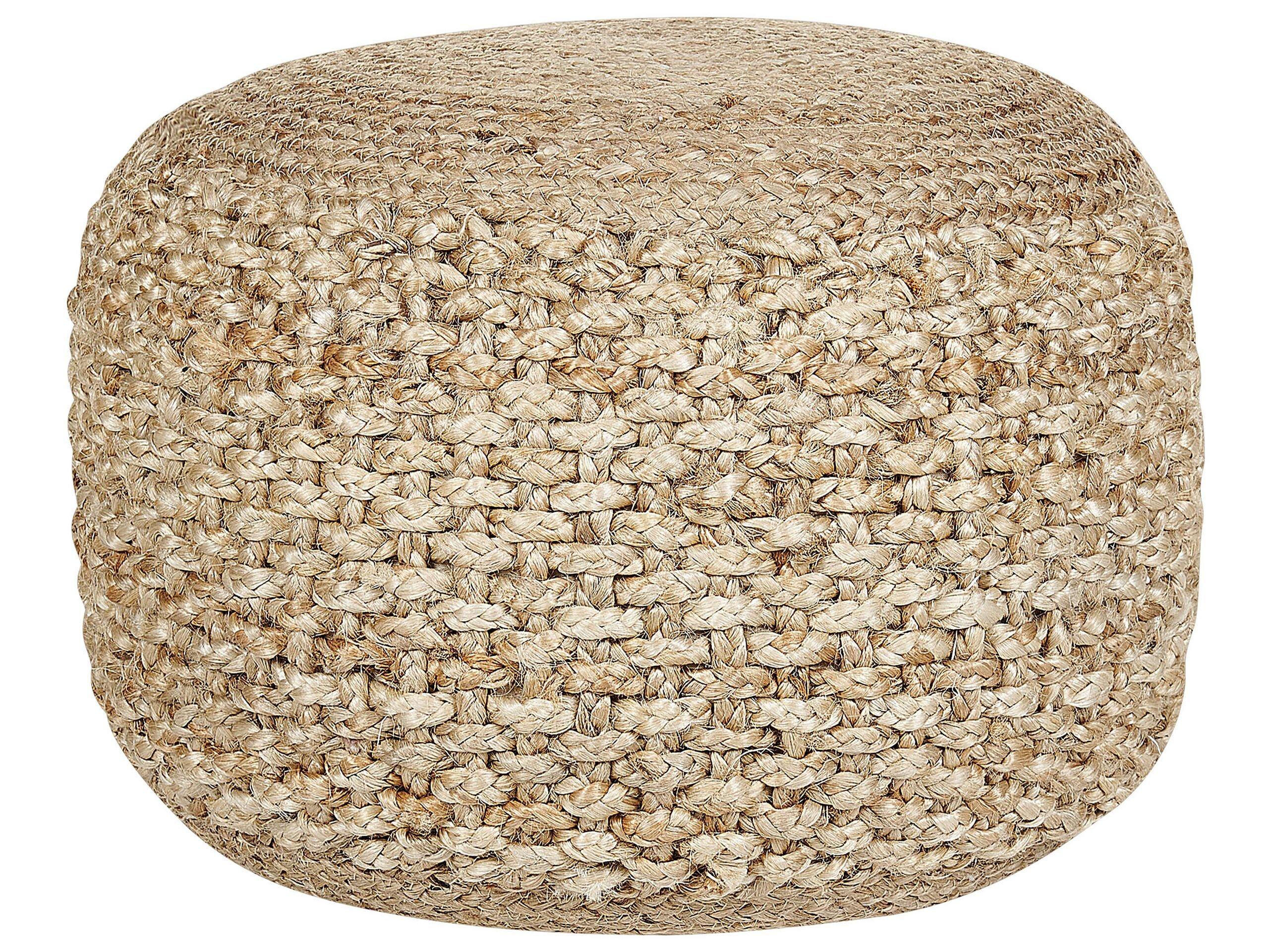 Beliani Pouf en Jute Boho DINNI  