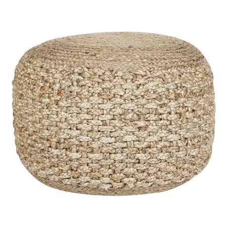 Beliani Pouf en Jute Boho DINNI  