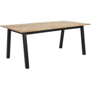 mutoni Table à manger Mara plaqué chêne chevrons 180x95  