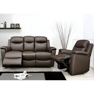 Vente-unique Relaxsofa Leder 3Sitzer EVASION  