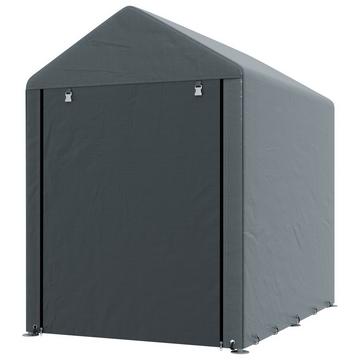 Tenda Garage, Tenda Magazzino 1,2 x 1,79 x 1,65 m con Protezione UV, Grande Porta con Cerniera, Garage in Pellicola Impermeabile per Attrezzi da Giardino, Acciaio